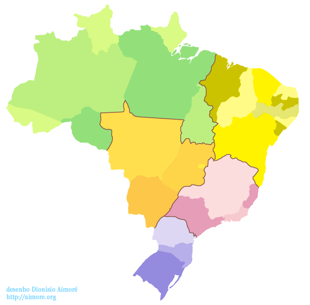 Mapas de Bandeiras de Todos os Estados do Brasil